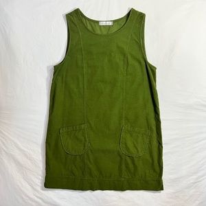 Green Corduroy Jumper/Dress XL